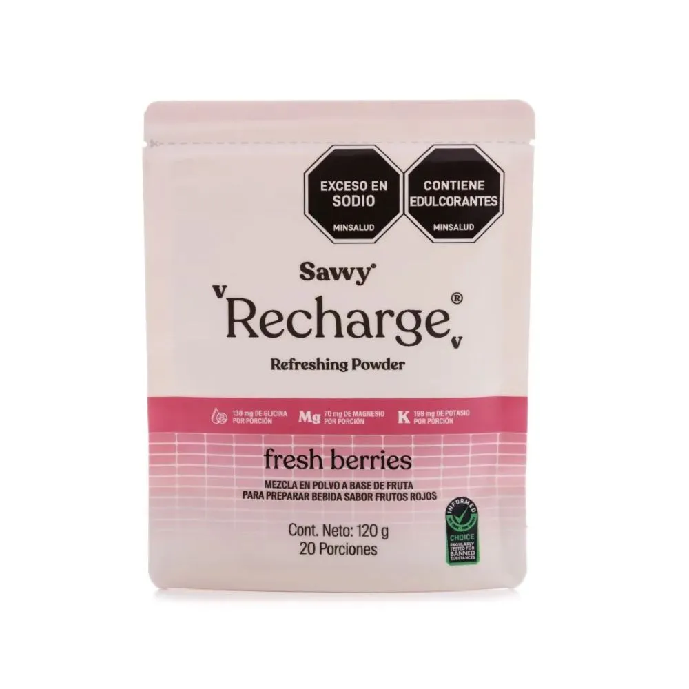 RECHARGE REFRESHING FRESH BERRIES X 120 G