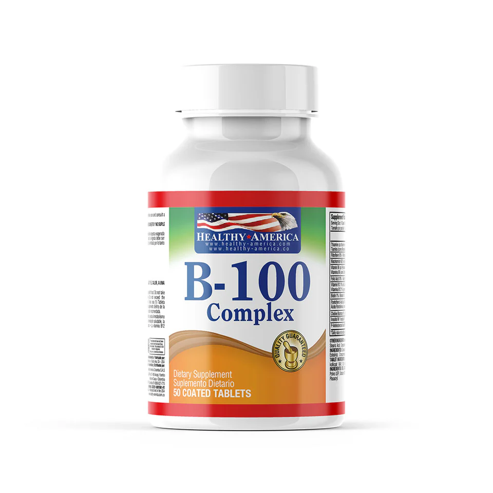 B-100 COMPLEX X 50 TABLETAS (HEALTHY AMERICA)