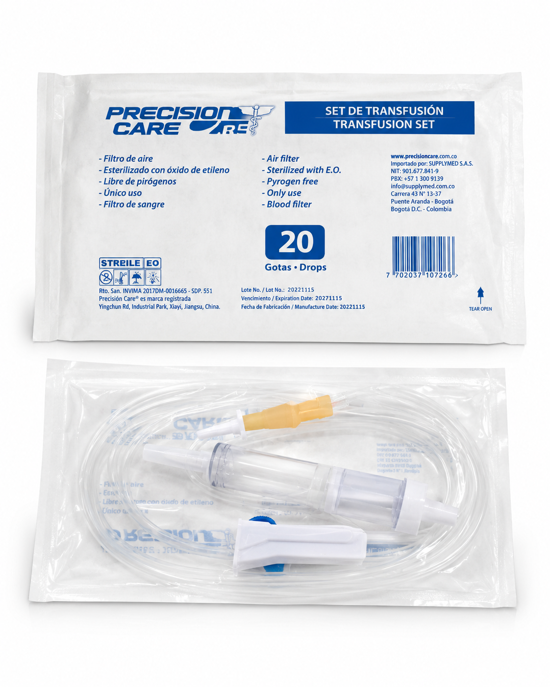 EQUIPO TRANSFUSION DE SANGRE (PRECISION) ALONSO