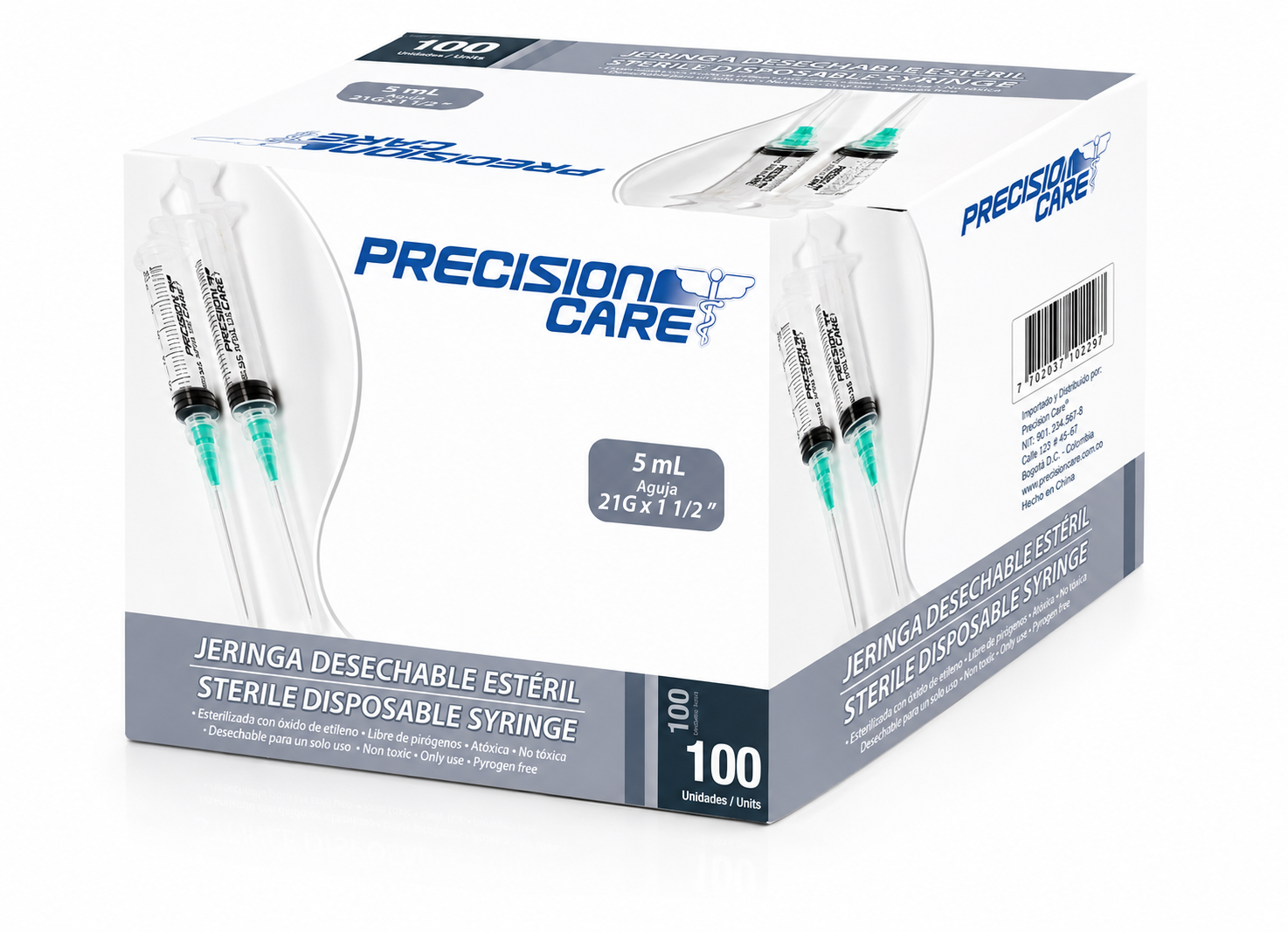 JERINGA 5 ML PRECISION CARE3 P