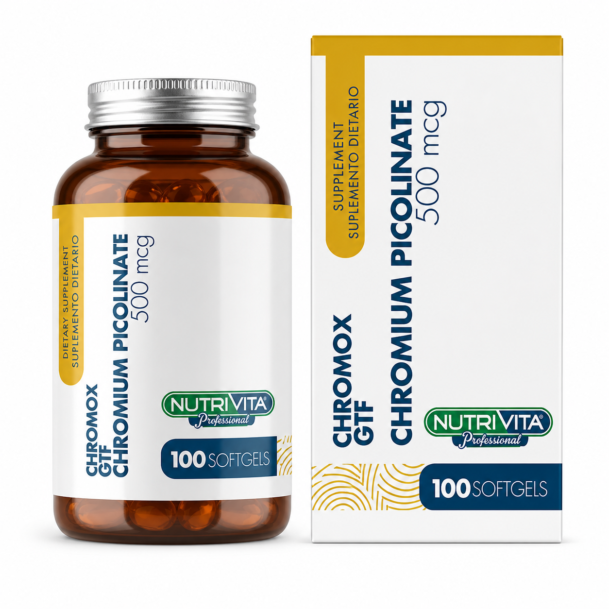 GTF CROMIUM 500 MCG 100 SOFTGELS (NUTRIVITA)