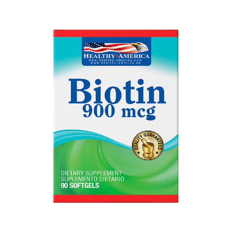 BIOTIN 900 MCG POR 90 SOFTGELS (HEALTY AMERICA)